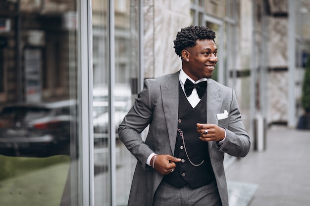 Young african businessman in classy suit