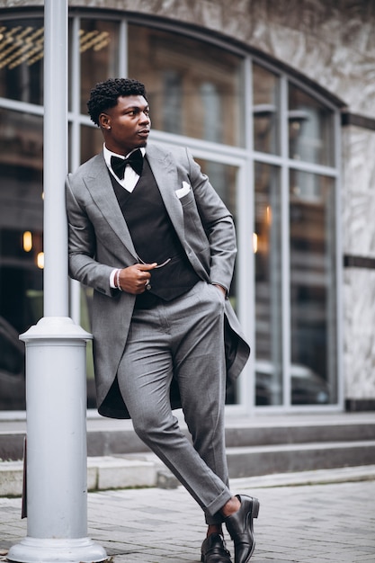 Young african businessman in classy suit