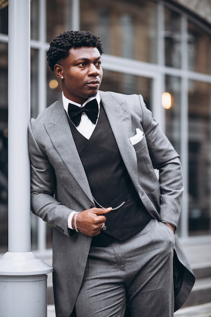 Young african businessman in classy suit