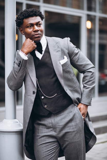 Young african businessman in classy suit