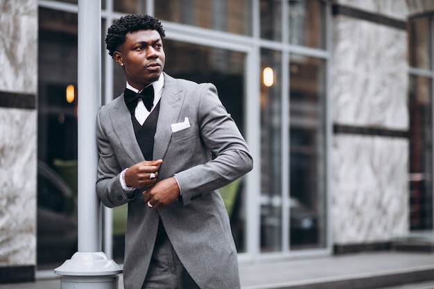 Young african businessman in classy suit