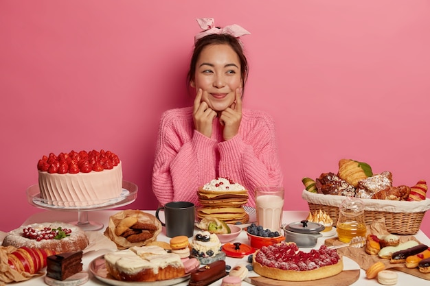 Young beautiful woman enjoying a wholesome dinner