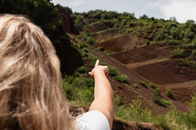 Free Photo young beautiful woman traveling in the mountains