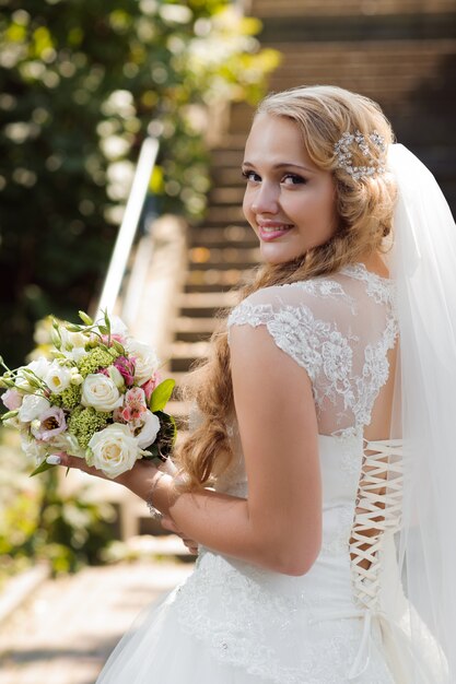 Young bride at the wedding day