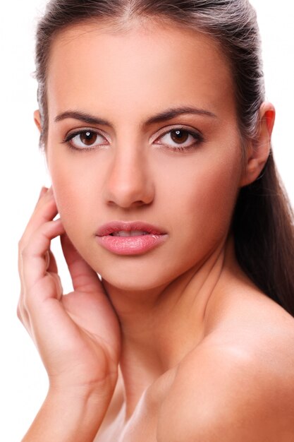 Young brunette woman portrait