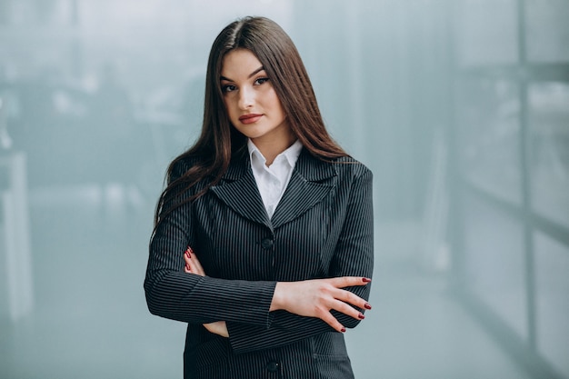 Young business woman inside the office