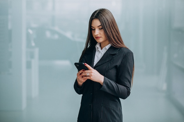 Young business woman inside the office