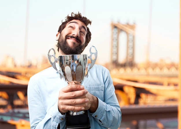 Free photo young businessman happy expression