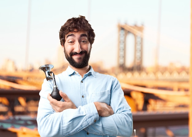 Free Photo young businessman happy expression