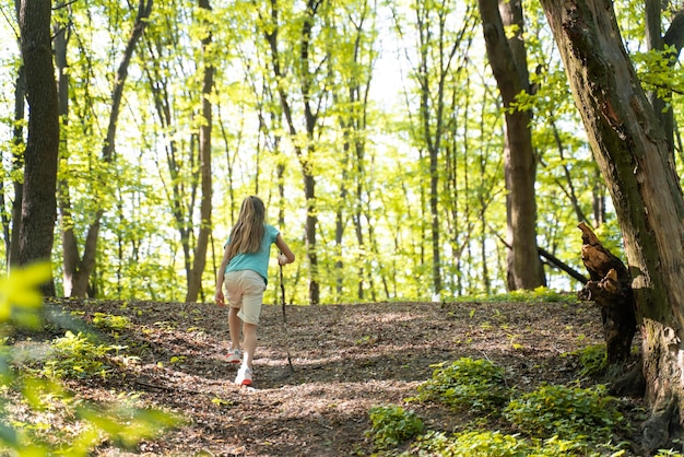 Young child exploring the nature