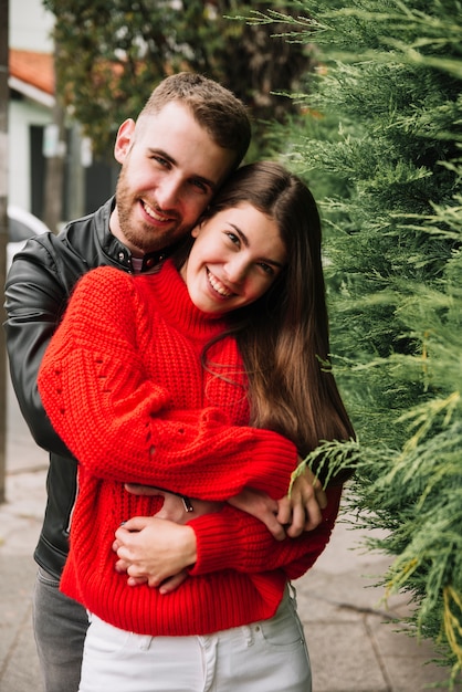 Free Photo young couple in love outdoors