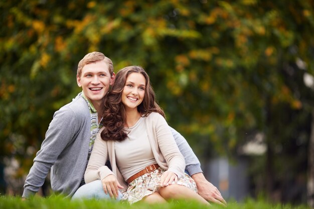 Young couple in the park