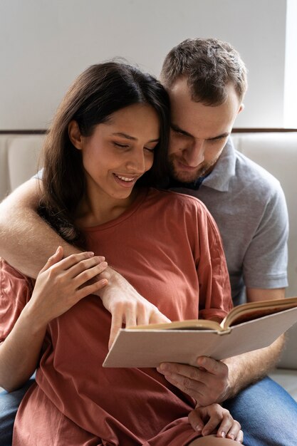 Young couple shearing their intimacy moments