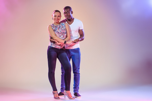 Young couple, studio shot