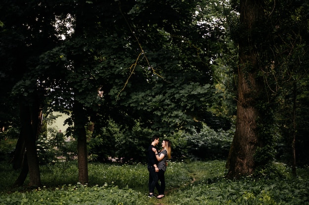 Free Photo young couple walking and having fun