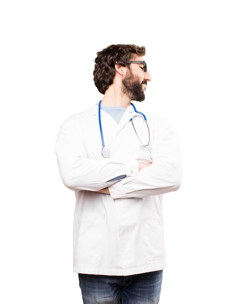 Free photo young doctor man disagreement expression