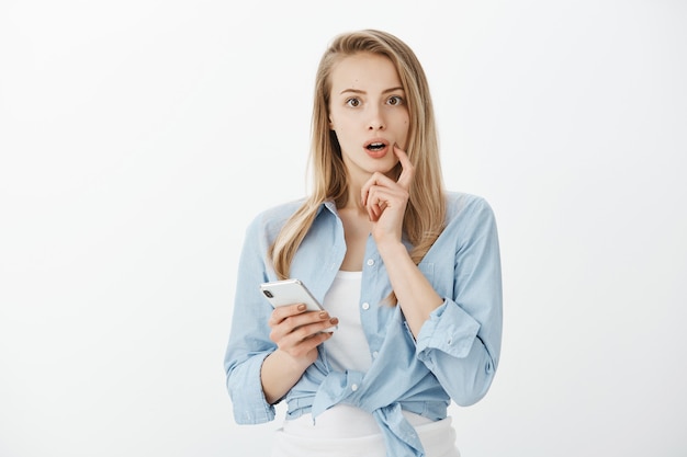 Young European woman with blond hair