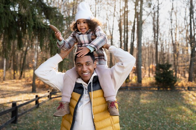 Young family enjoying trips