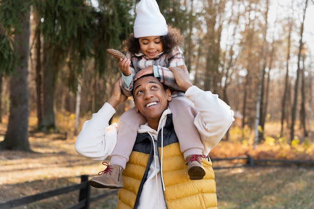 Young family enjoying trips