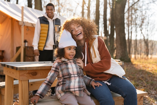 Young family enjoying trips