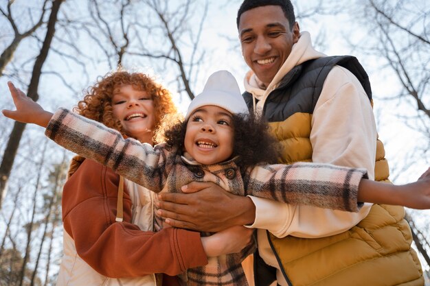 Young family enjoying trips