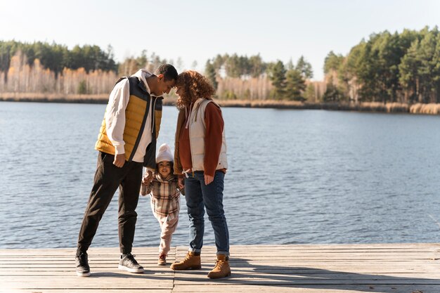 Young family enjoying trips