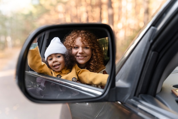 Young family enjoying trips