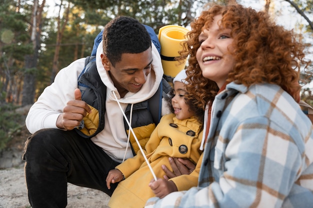 Free photo young family enjoying trips