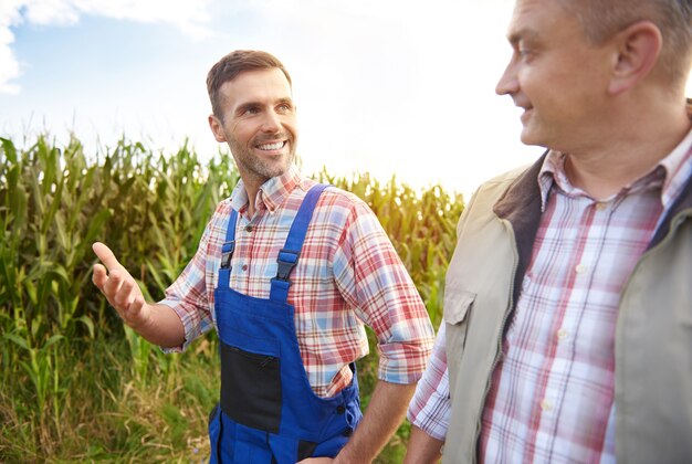 Young farmer taking care of his business