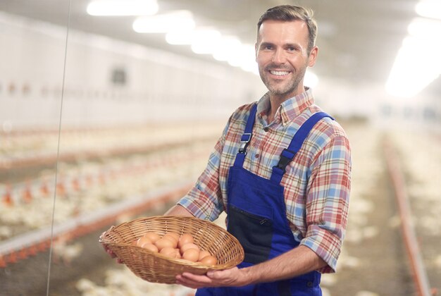 Young farmer taking care of his business