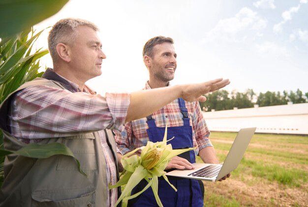 Young farmer taking care of his business