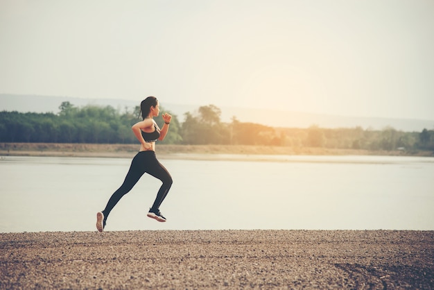 young fitness woman runner