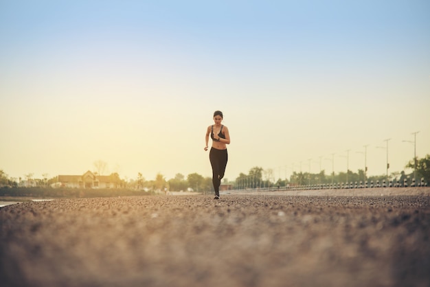 young fitness woman runner