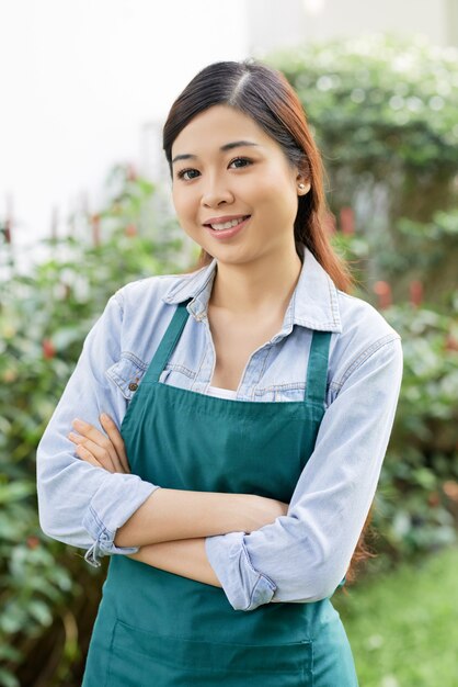 Young gardener outdoors