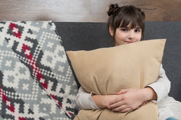 Free Photo young girl on couch