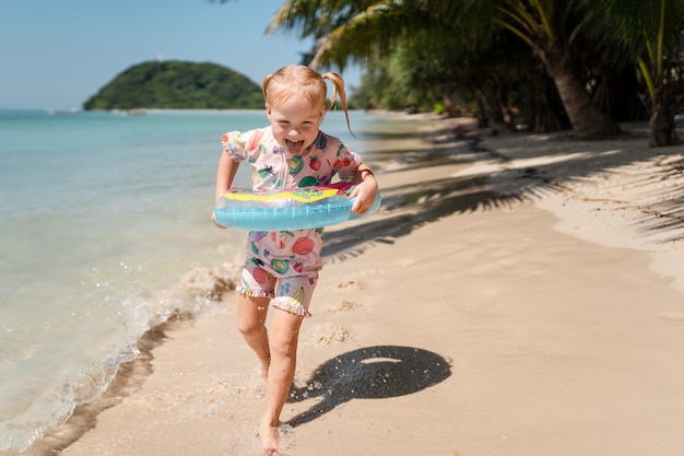 Young girl enjoying her sunny holiday