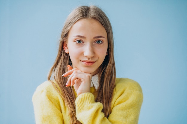 Free Photo young girl isolated showing face expressions