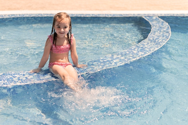 Young girl at pool