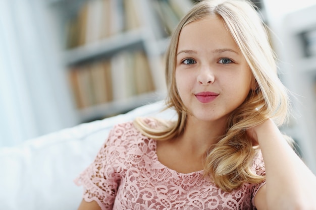 Young girl posing