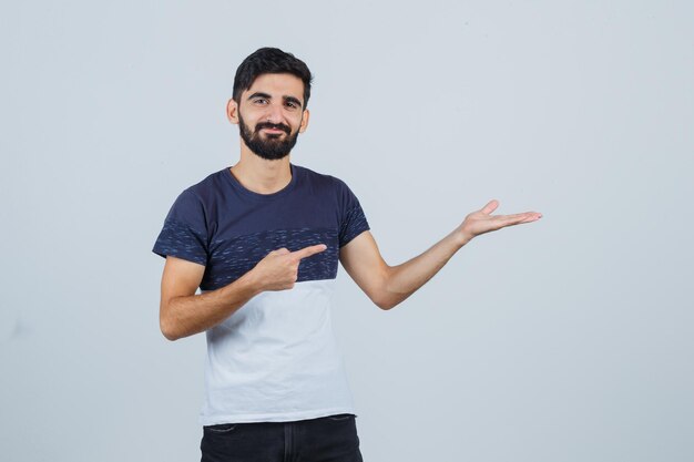 Young handsome man in a casual t-shirt