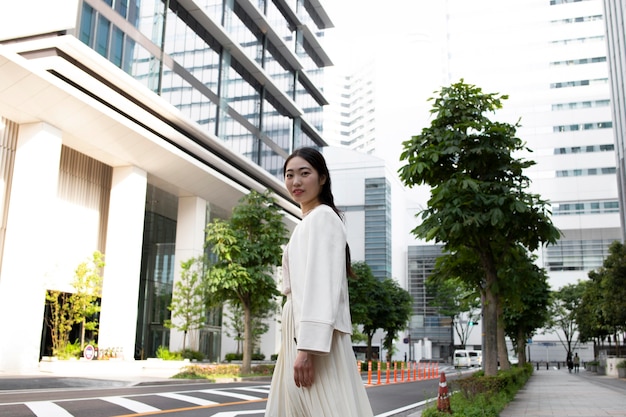 Young japanese woman in the city