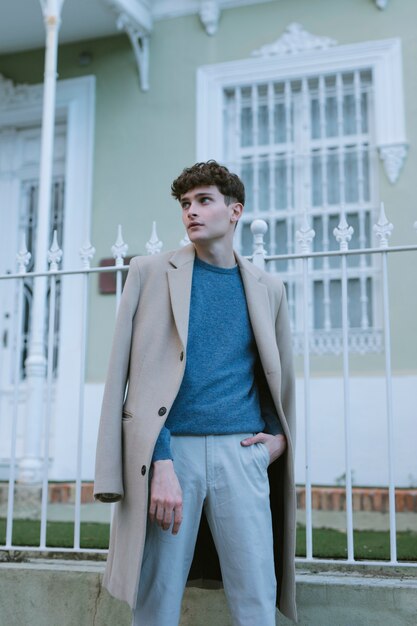 Young man with hand in pocket 