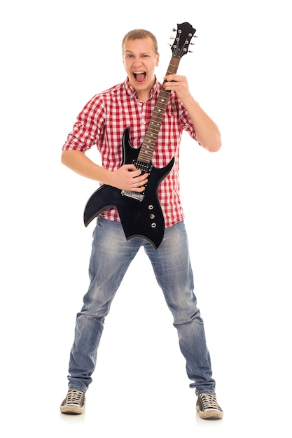 Young musician with a guitar