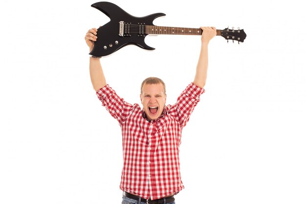 Young musician with a guitar