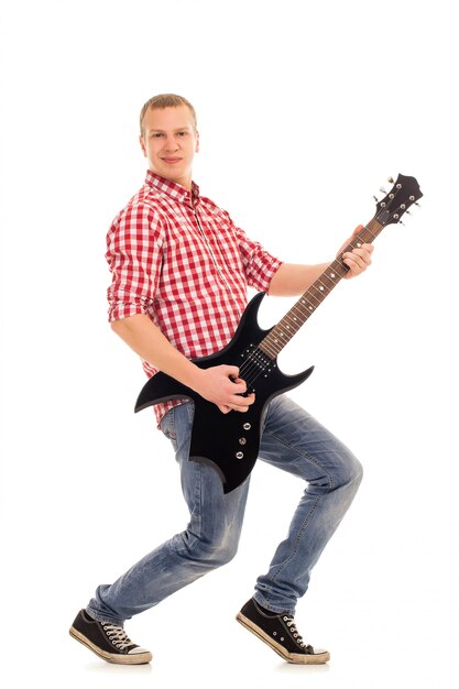 Young musician with a guitar