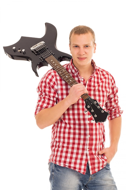 Young musician with a guitar