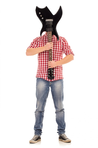 Young musician with a guitar