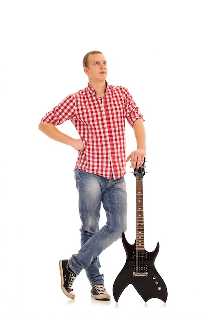 Young musician with a guitar