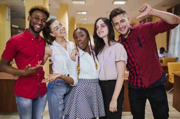 Young people posing playfully