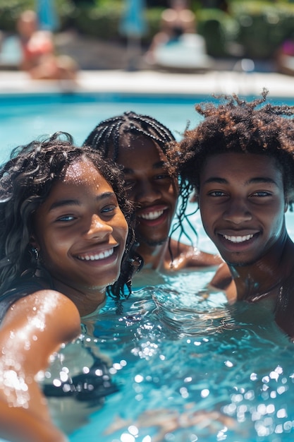 Young people relaxing together